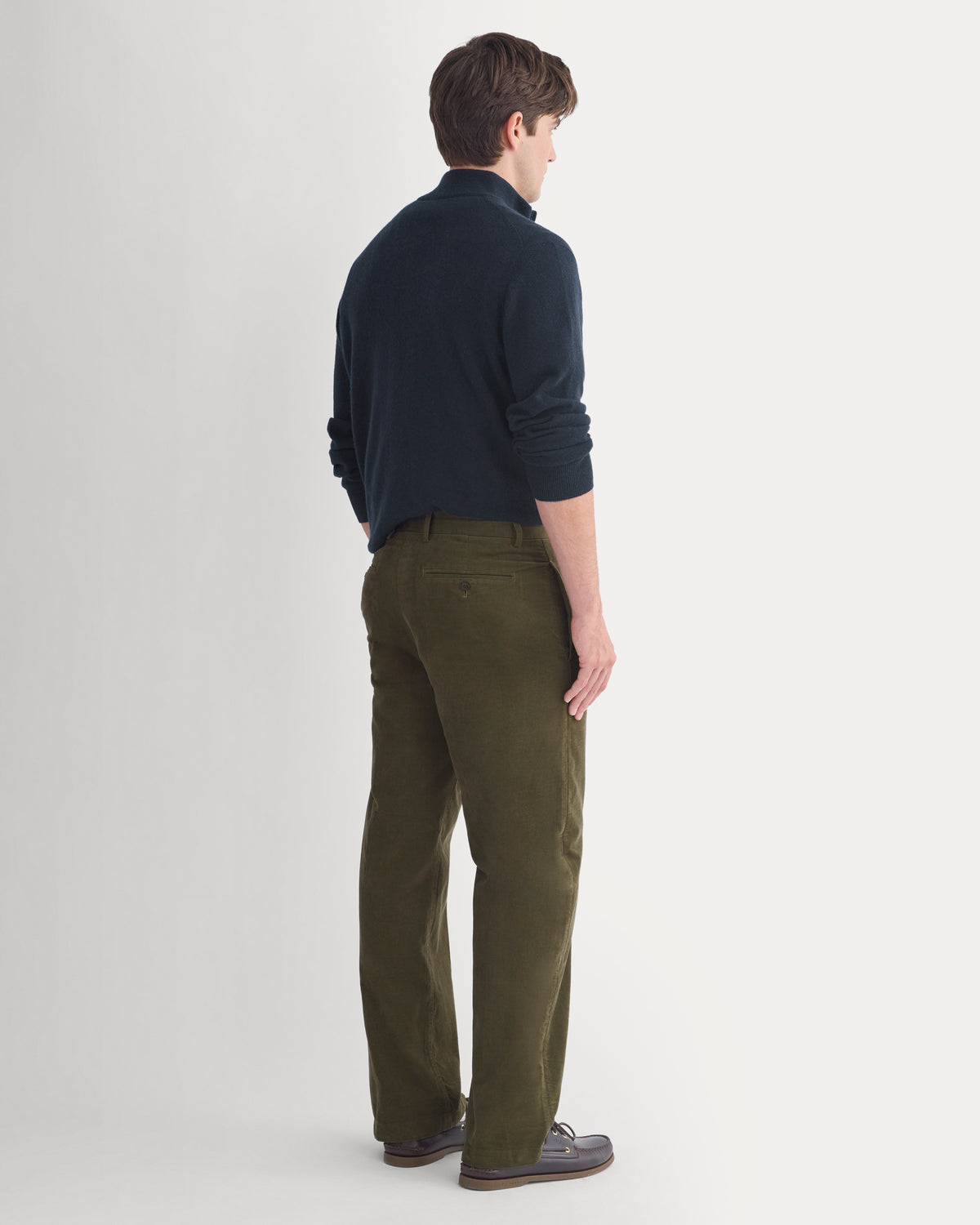 Relaxed Pinwale Corduroy Trouser | Olive Night