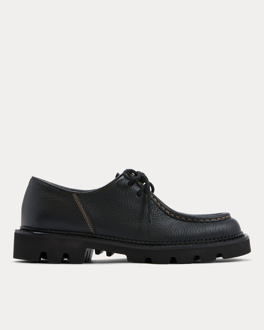 Collegium x Everlane Moc Toe Derby | Pebbled Nero | Women's