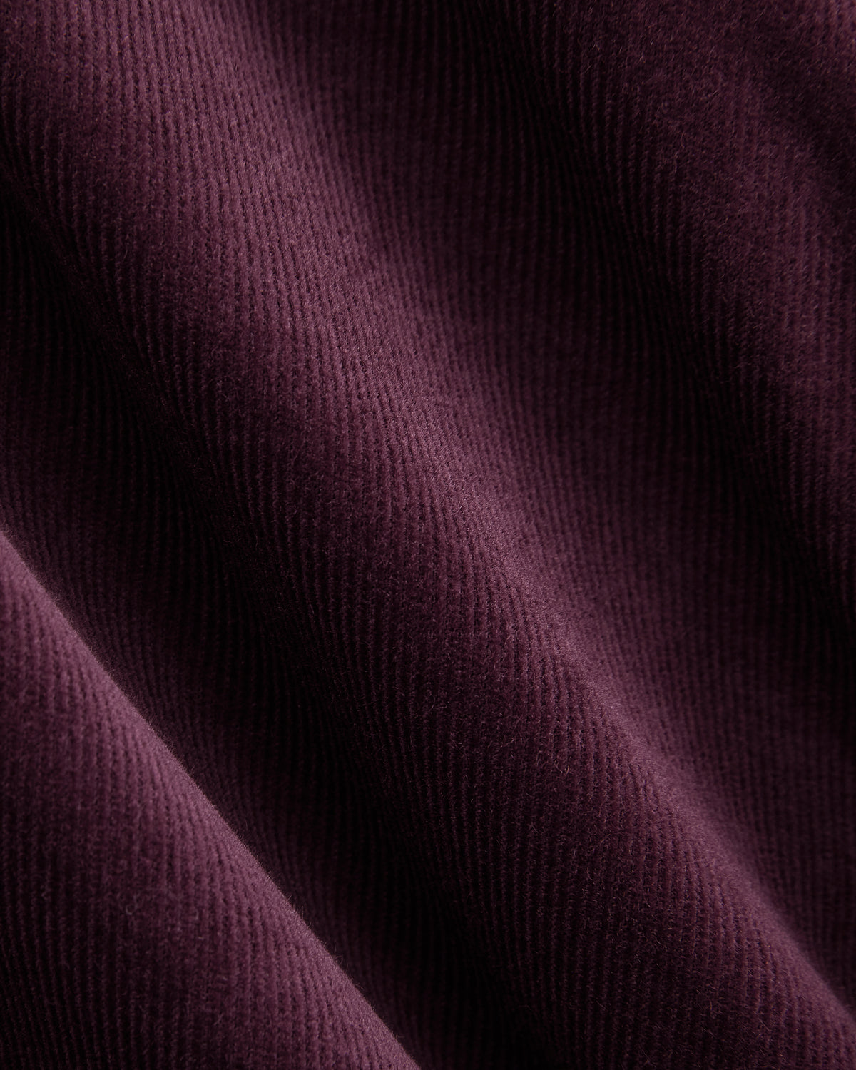 Cropped Shirt in Pinwale Corduroy | Deep Plum