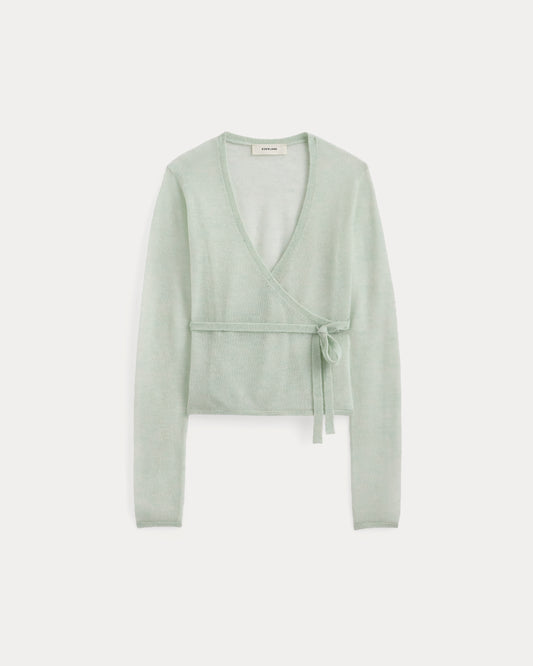 Wrap Top in Air Alpaca | Lily Green