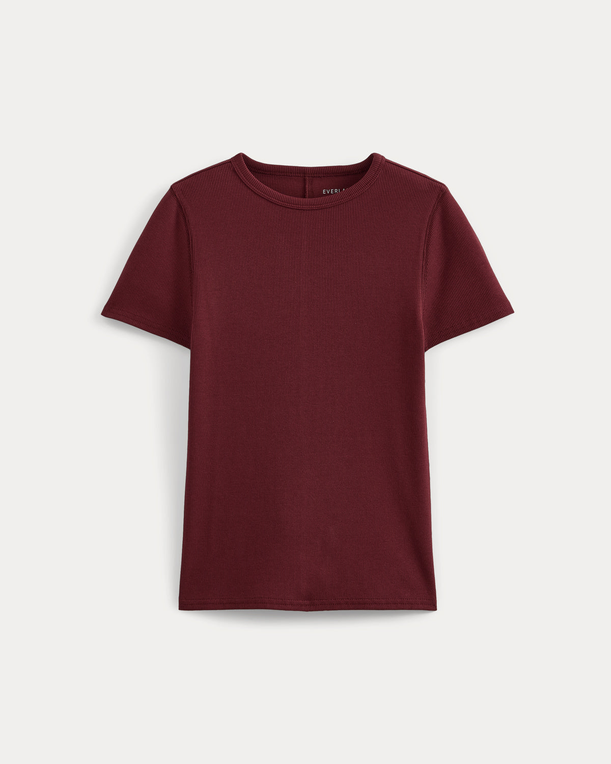 Effortless Rib Short-Sleeve Crew | Cabernet