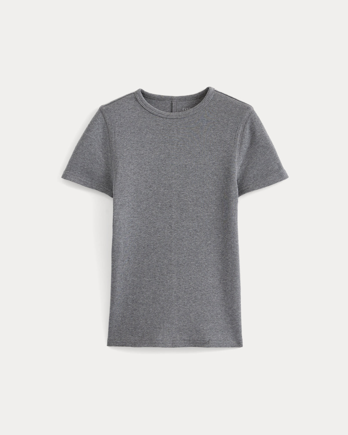 Effortless Rib Short-Sleeve Crew | Vintage Heather Grey