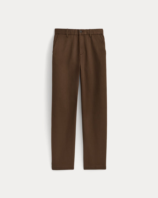 Organic Twill Straight Chino | Cocoa