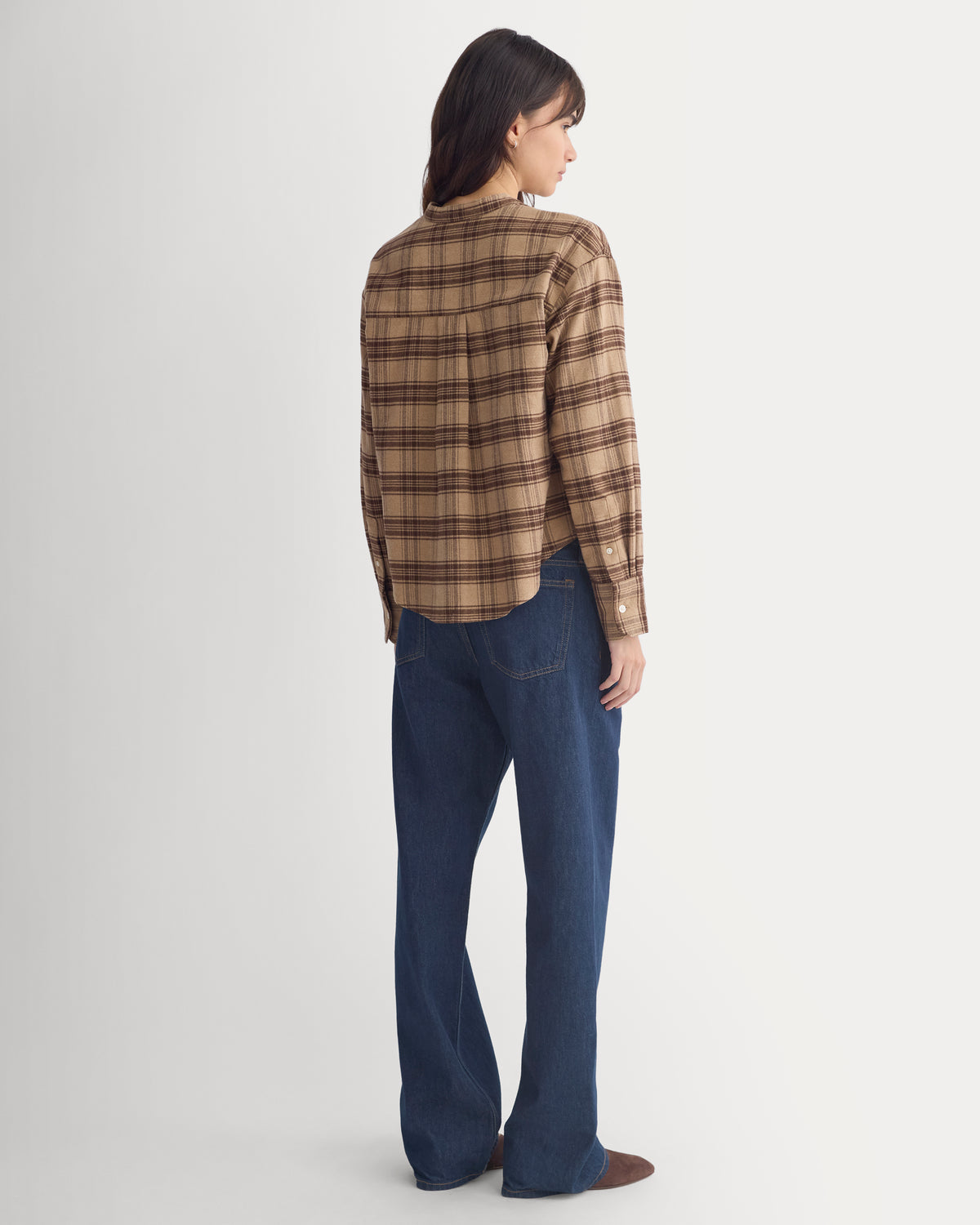 Flannel Shirt | Heather Camel/Hot Fudge
