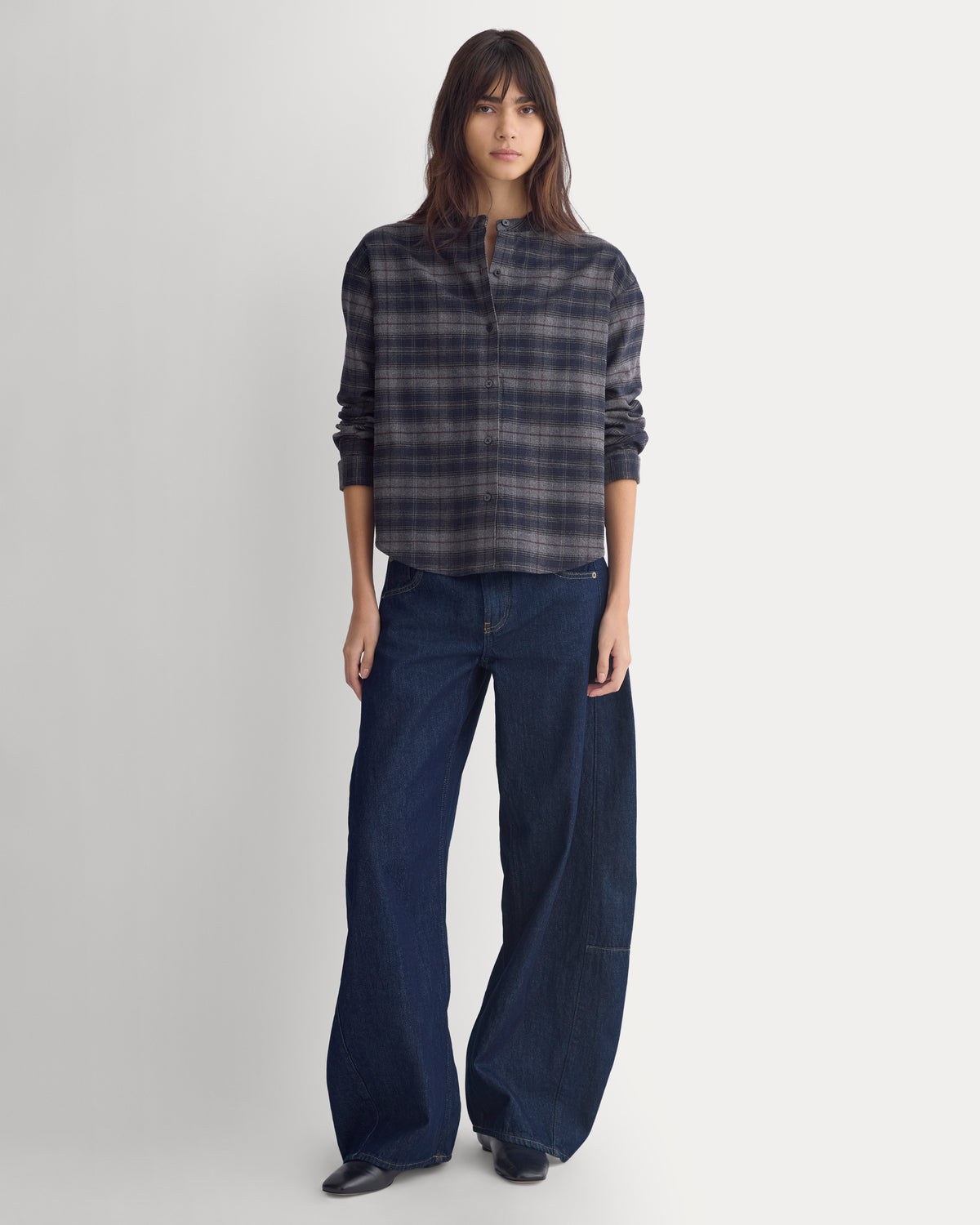 Flannel Shirt | Black / Navy