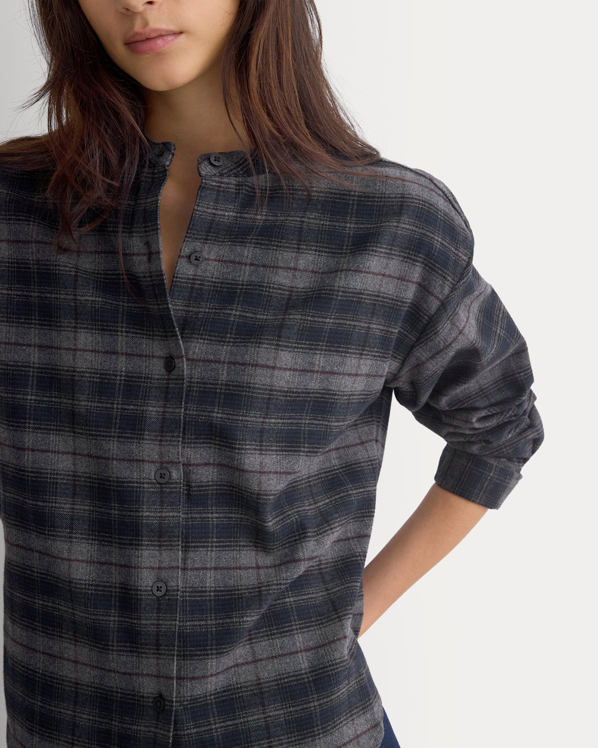 Flannel Shirt | Black / Navy