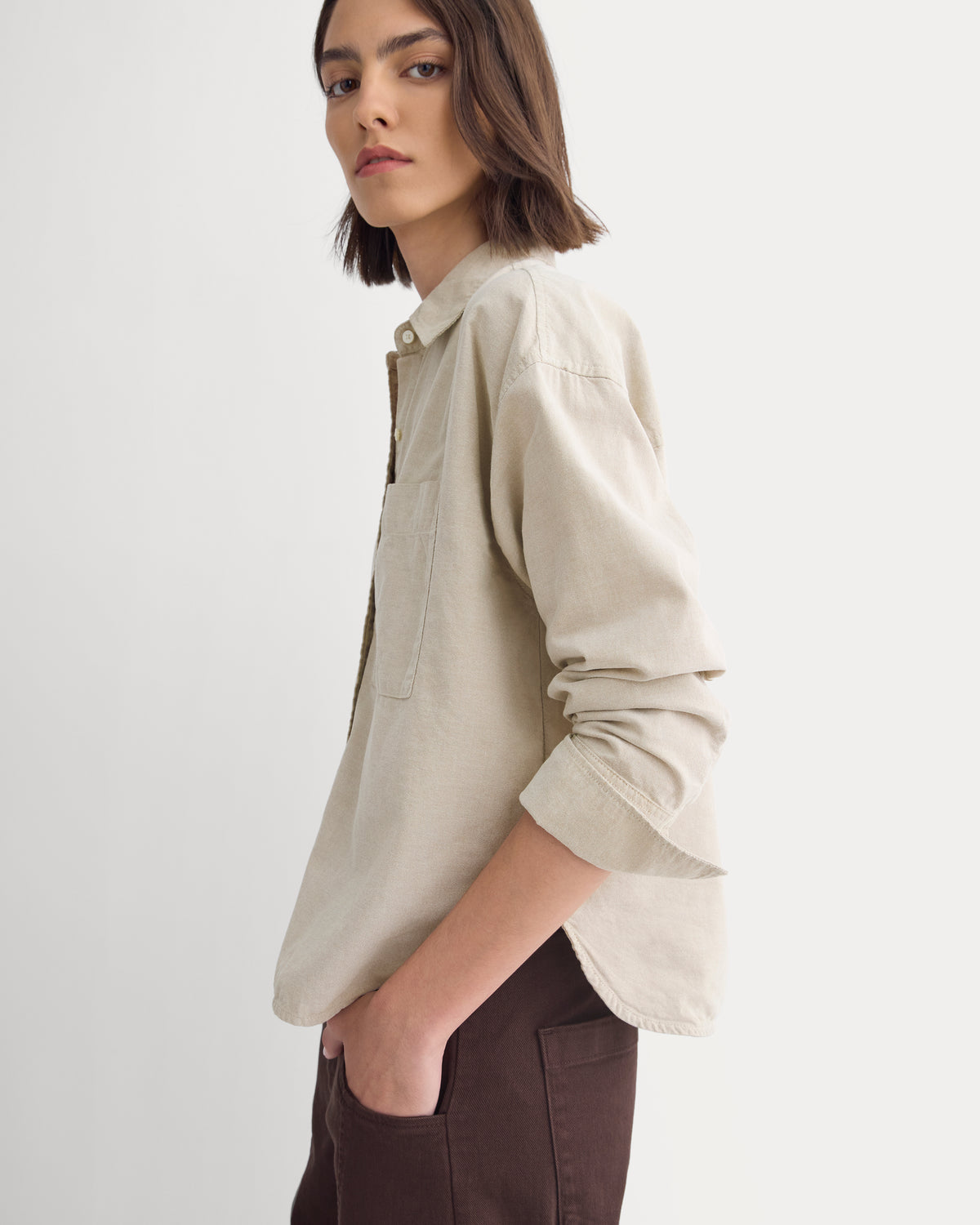 Oxford Boyfriend Shirt | Chinchilla Chambray