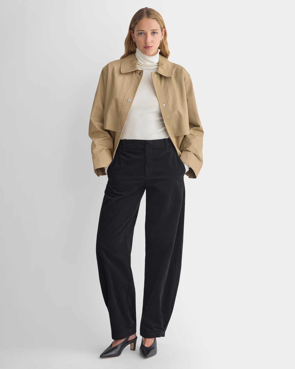 Balloon Pant in Pinwale Corduroy |  Black