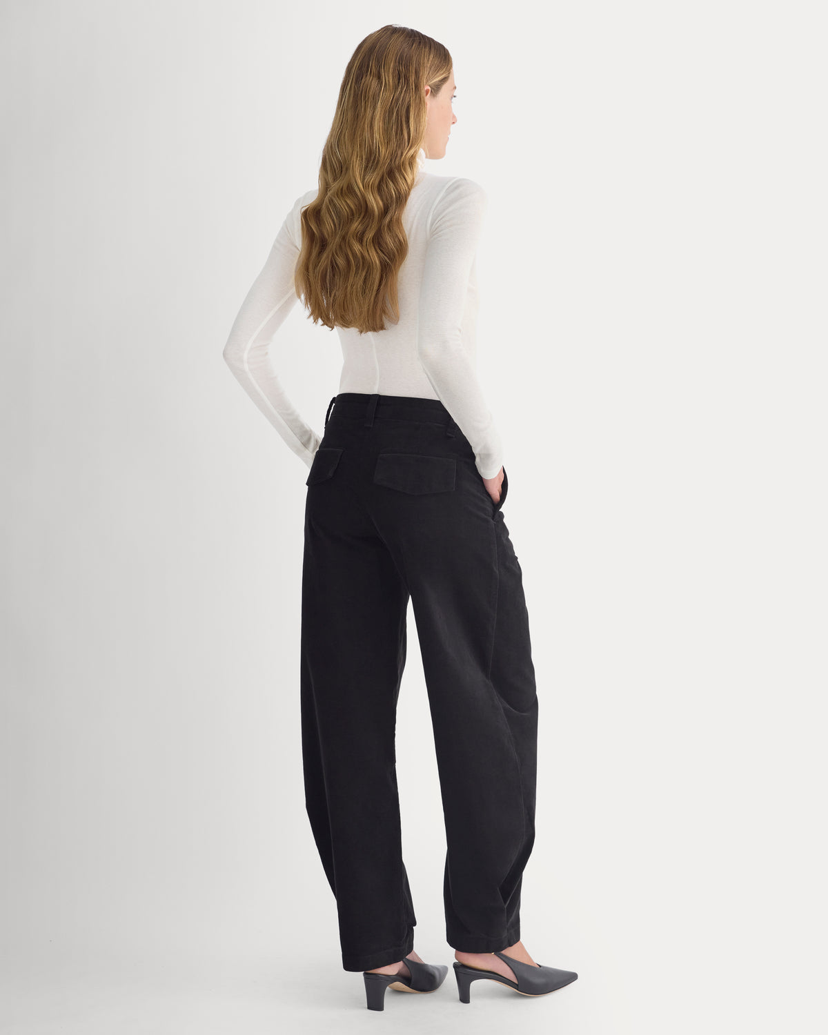 Balloon Pant in Pinwale Corduroy |  Black