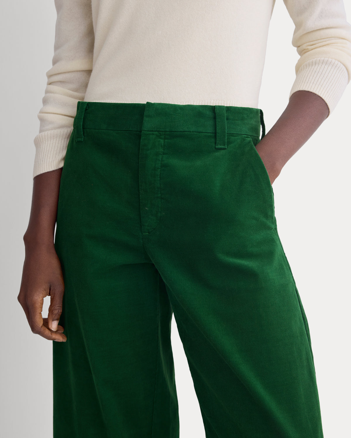 Balloon Pant in Pinwale Corduroy | Eden Green