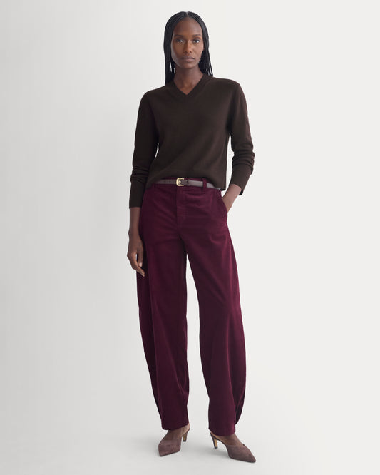 Balloon Pant in Pinwale Corduroy | Deep Plum