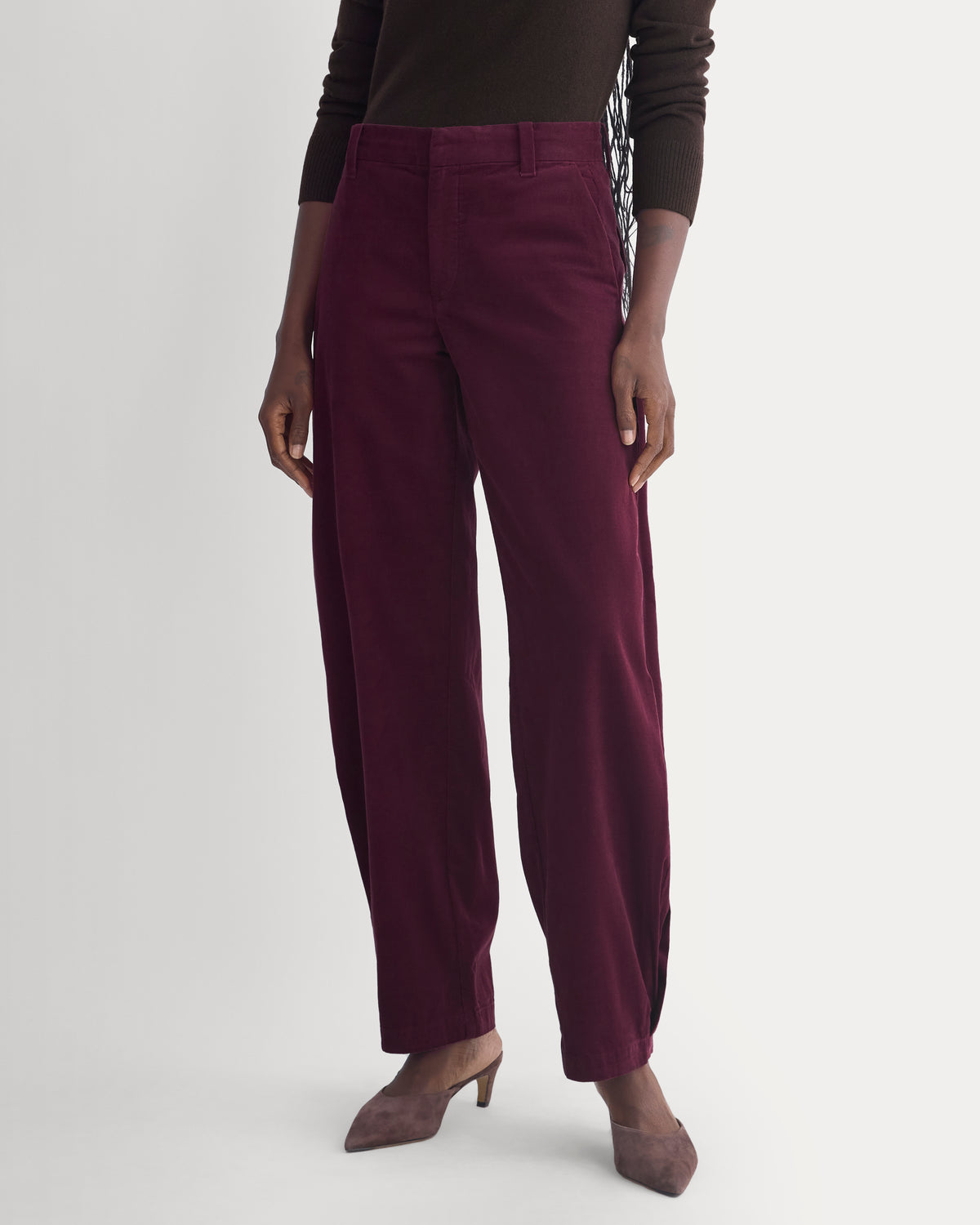 Balloon Pant in Pinwale Corduroy | Deep Plum