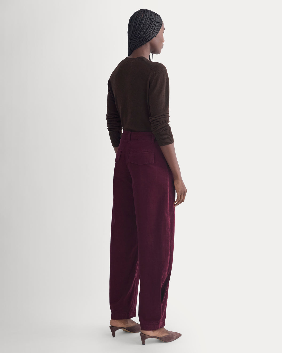 Balloon Pant in Pinwale Corduroy | Deep Plum