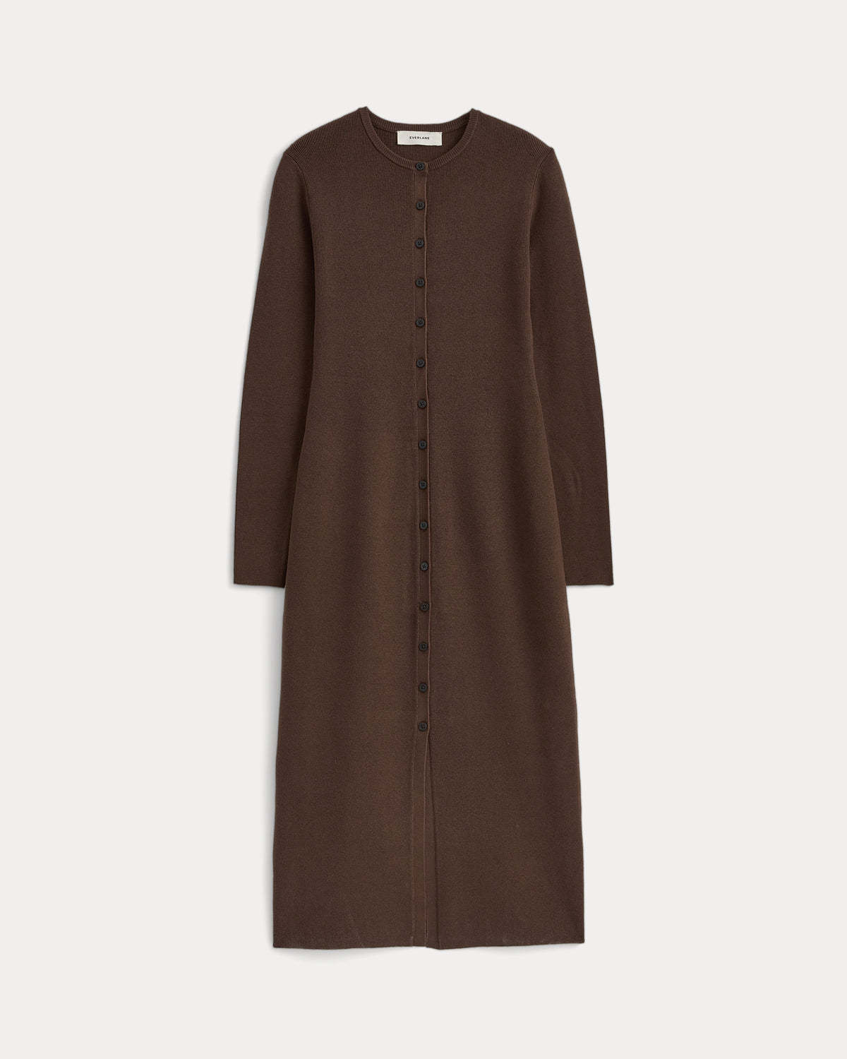 Fine-Knit Maxi Cardigan Dress  | Cocoa