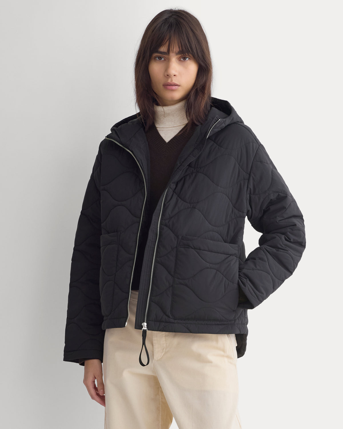 Re:Cycled Nylon Hooded Liner |  Black