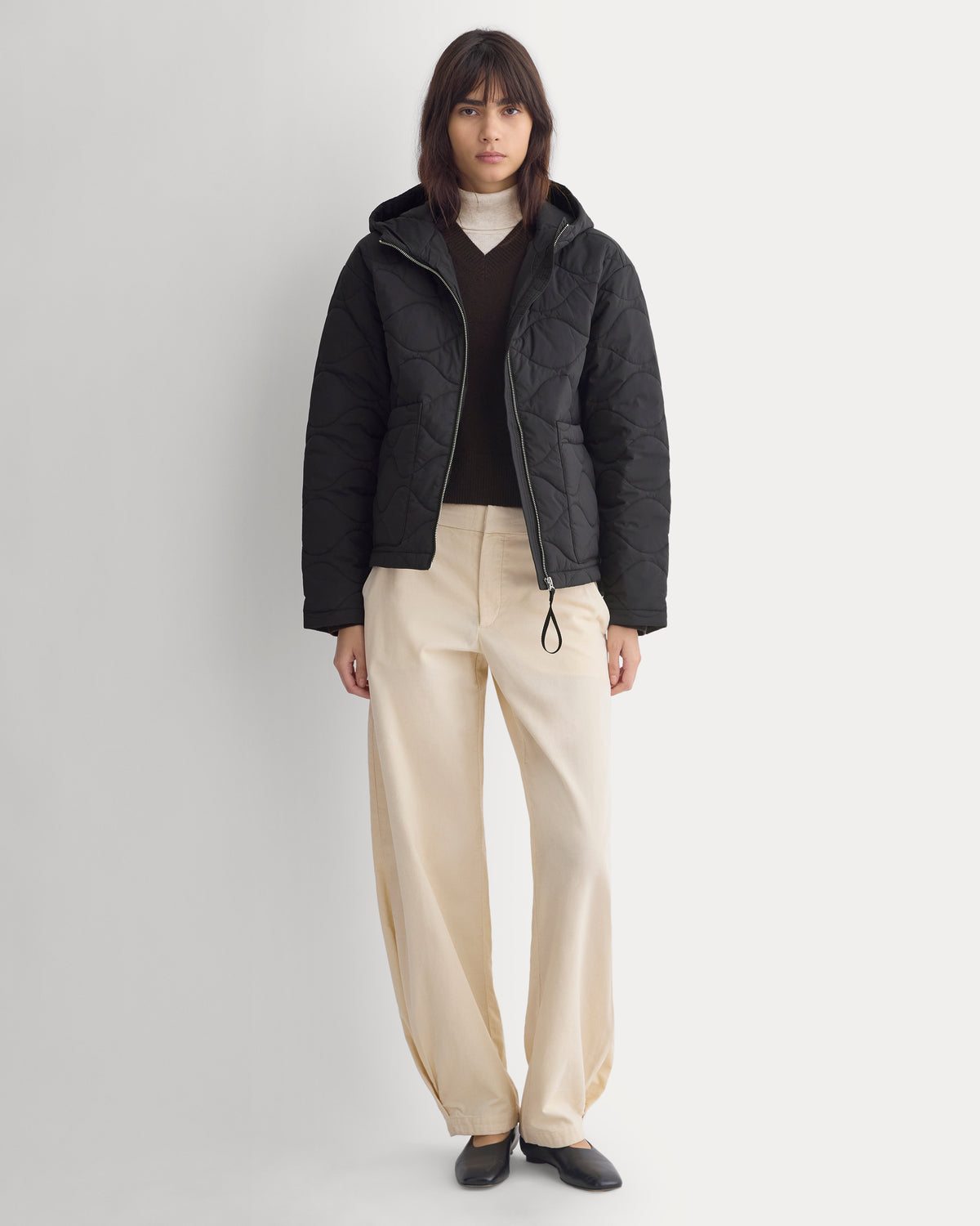 Re:Cycled Nylon Hooded Liner |  Black