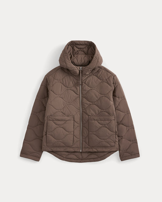 Re:Cycled Nylon Hooded Liner | Deep Taupe