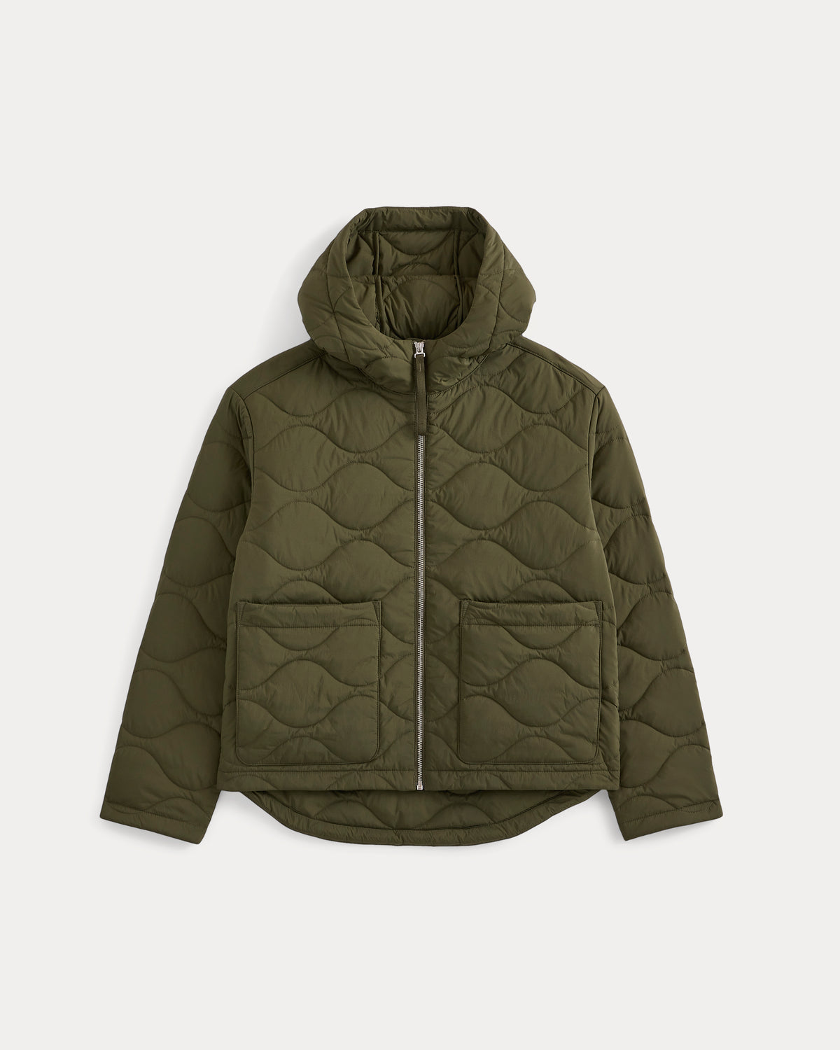 Re:Cycled Nylon Hooded Liner | Olive Night