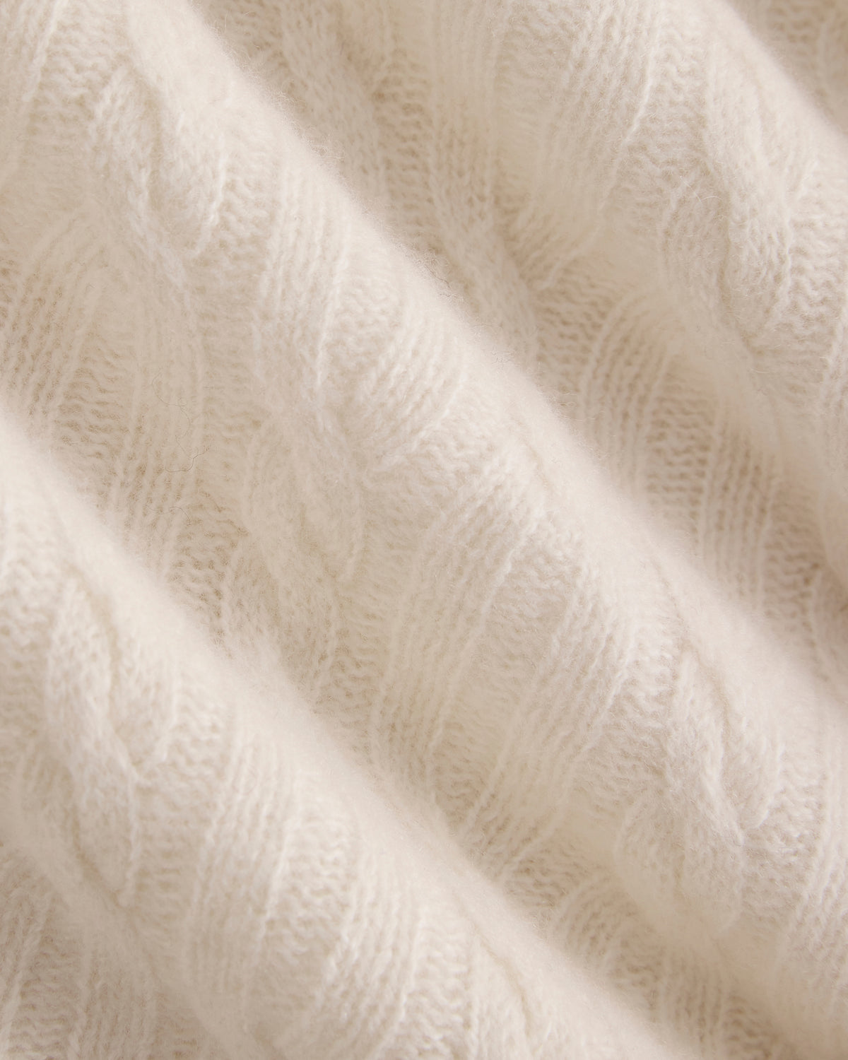 Cable-Knit Polo in Luxe Merino | Bone