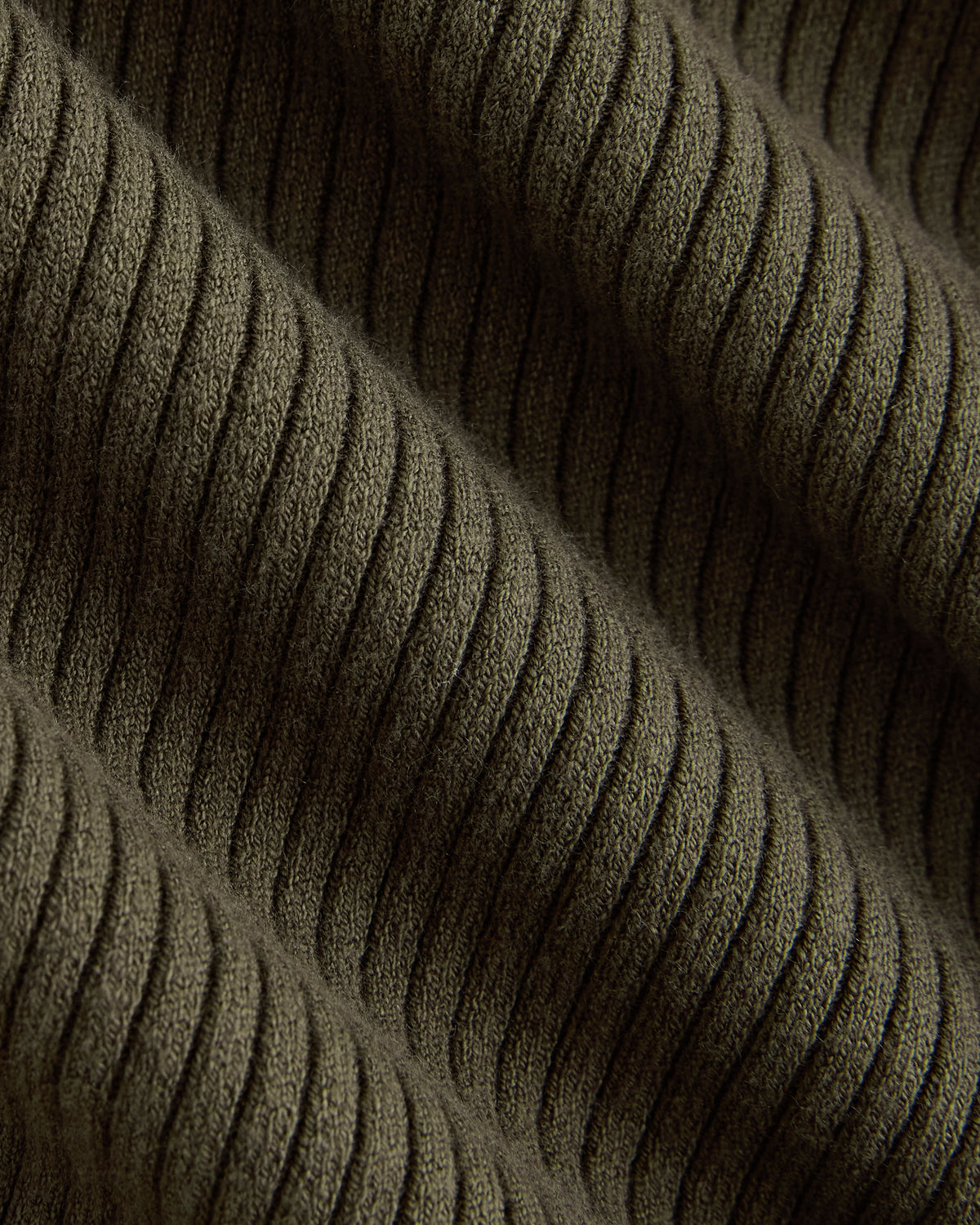 Boat-Neck Ribbed Knit | Olive Night