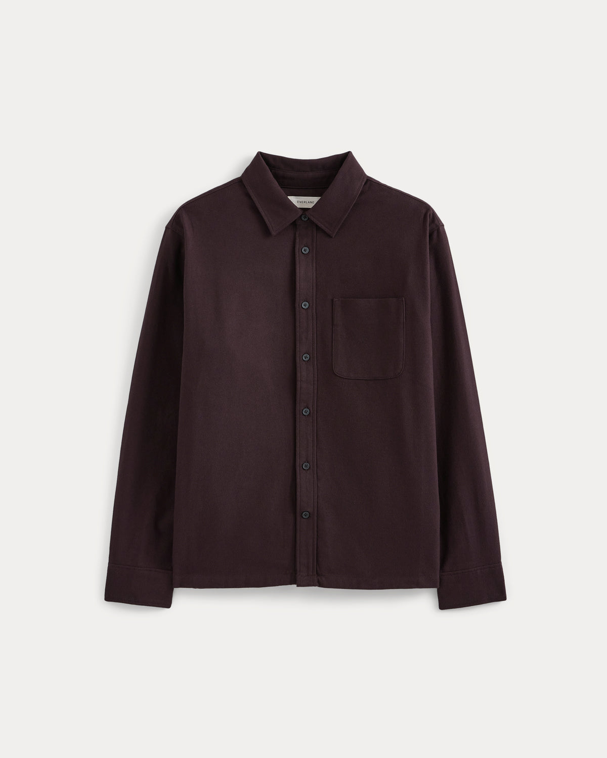 Brushed Flannel Shirt | Dark Chocolate