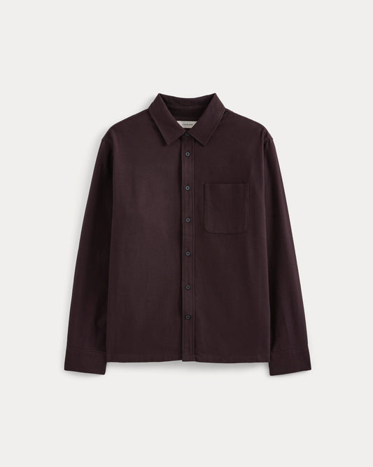 Brushed Flannel Shirt | Dark Chocolate