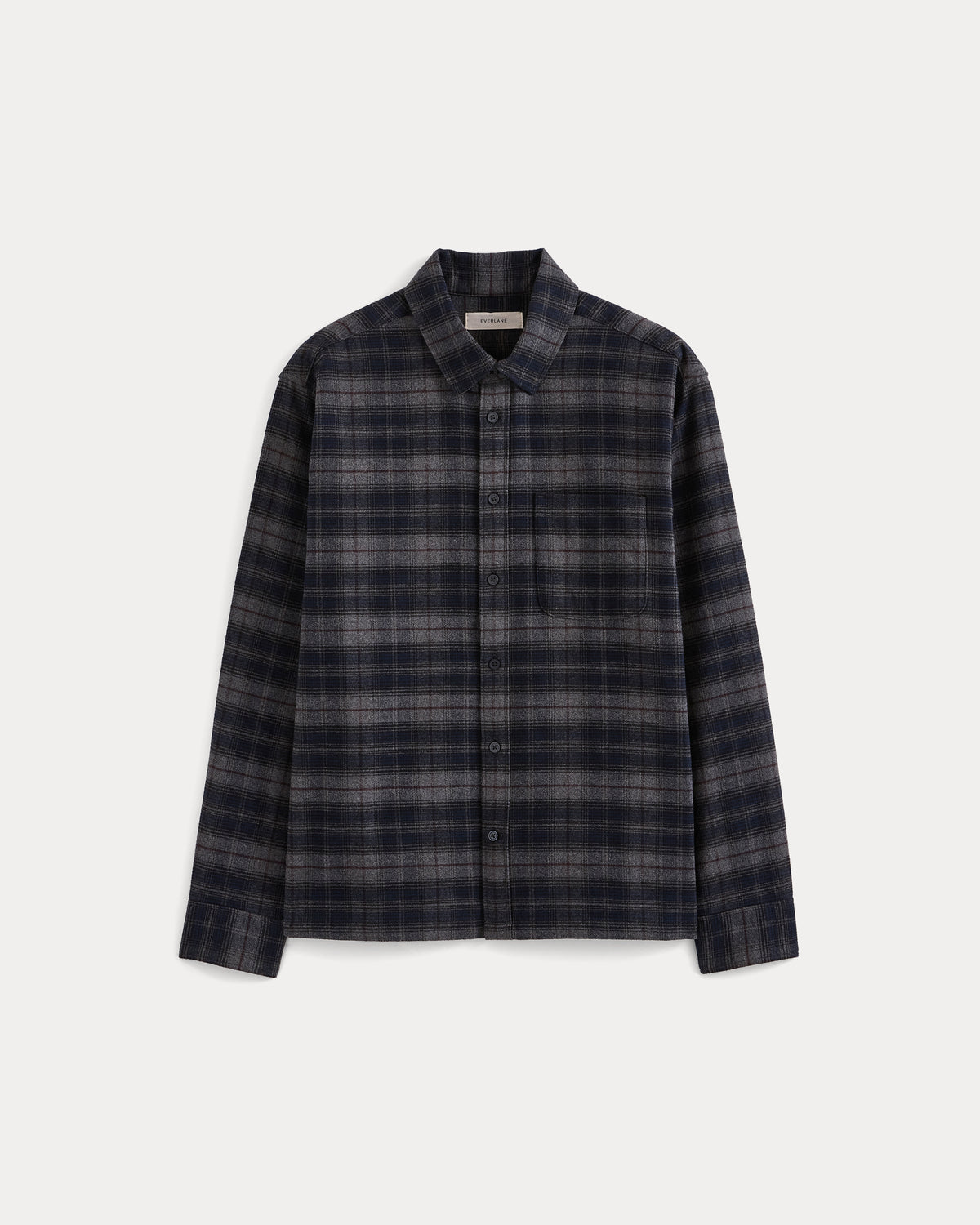 Brushed Flannel Shirt | Navy / Black