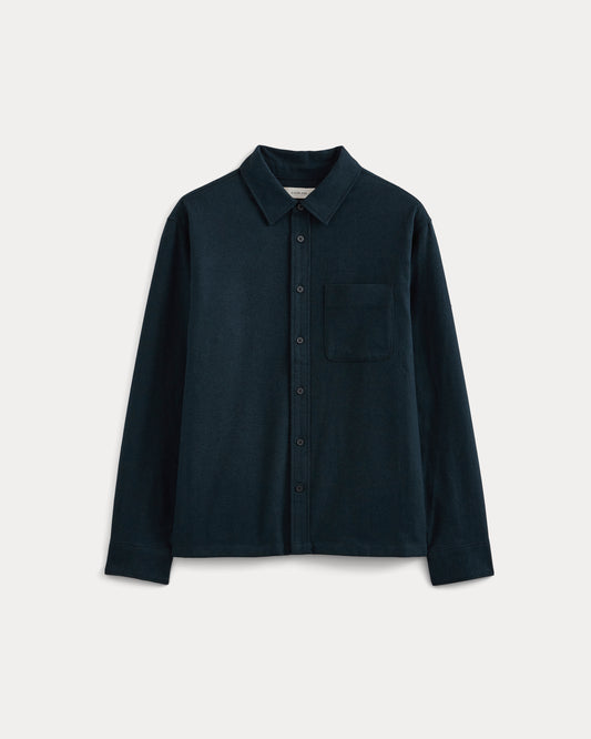Brushed Flannel Shirt |  Navy