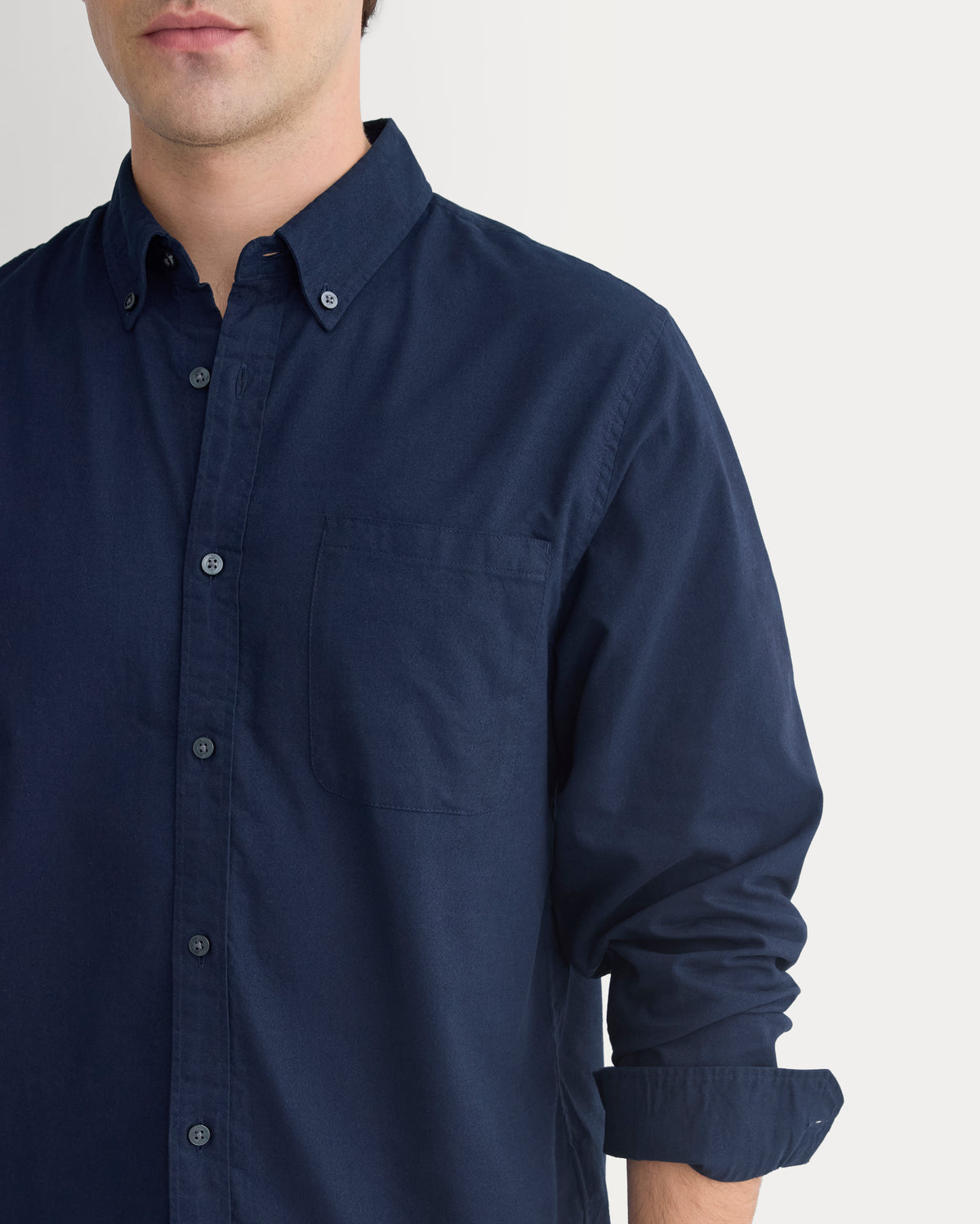 Lightweight Slim-Fit Oxford | Navy
