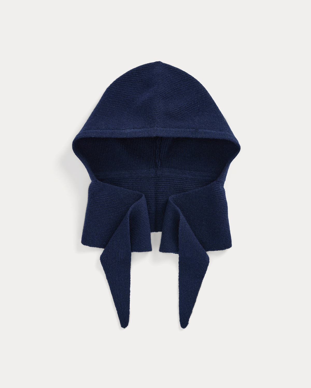 Wool Cashmere Tie-Front Scarf | Celestial Blue