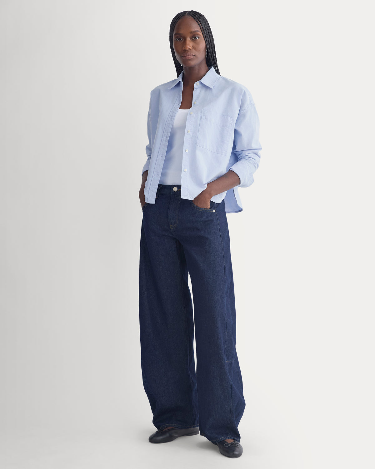 Baggy Barrel-Leg Jean | Dark Indigo