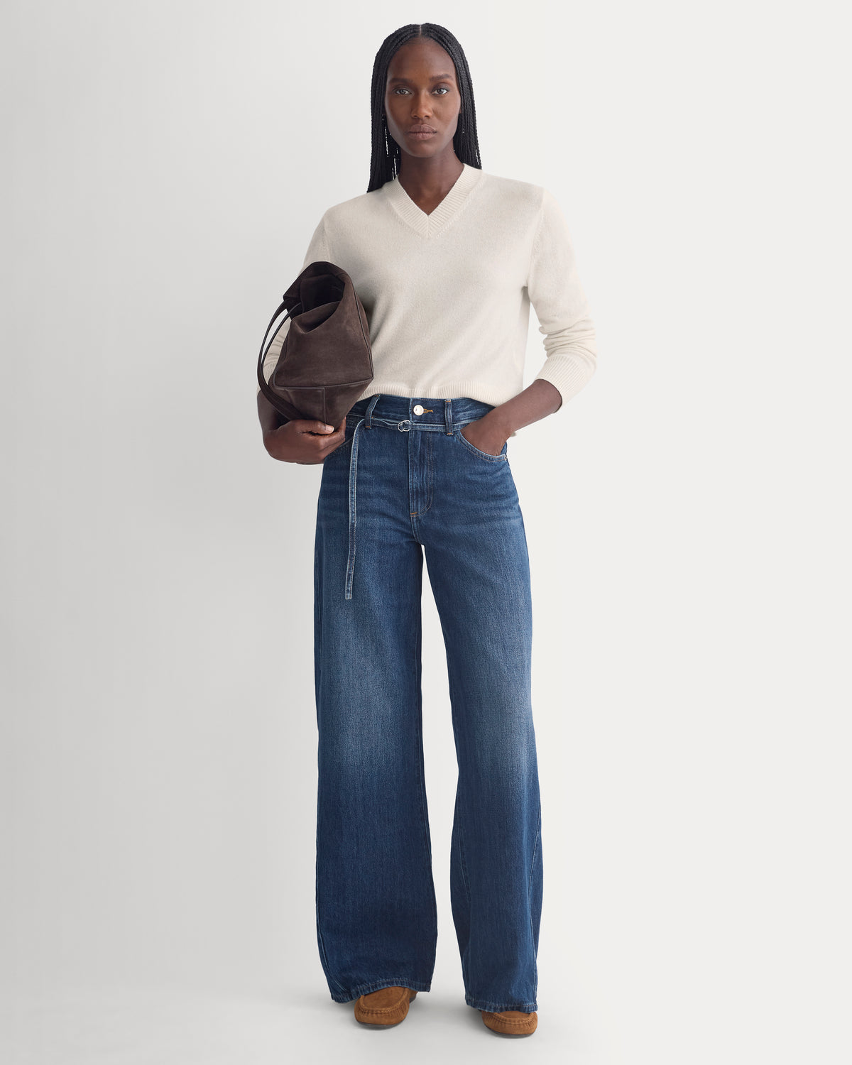 Lightweight Loose Wide-Leg Jean | Dark Indigo