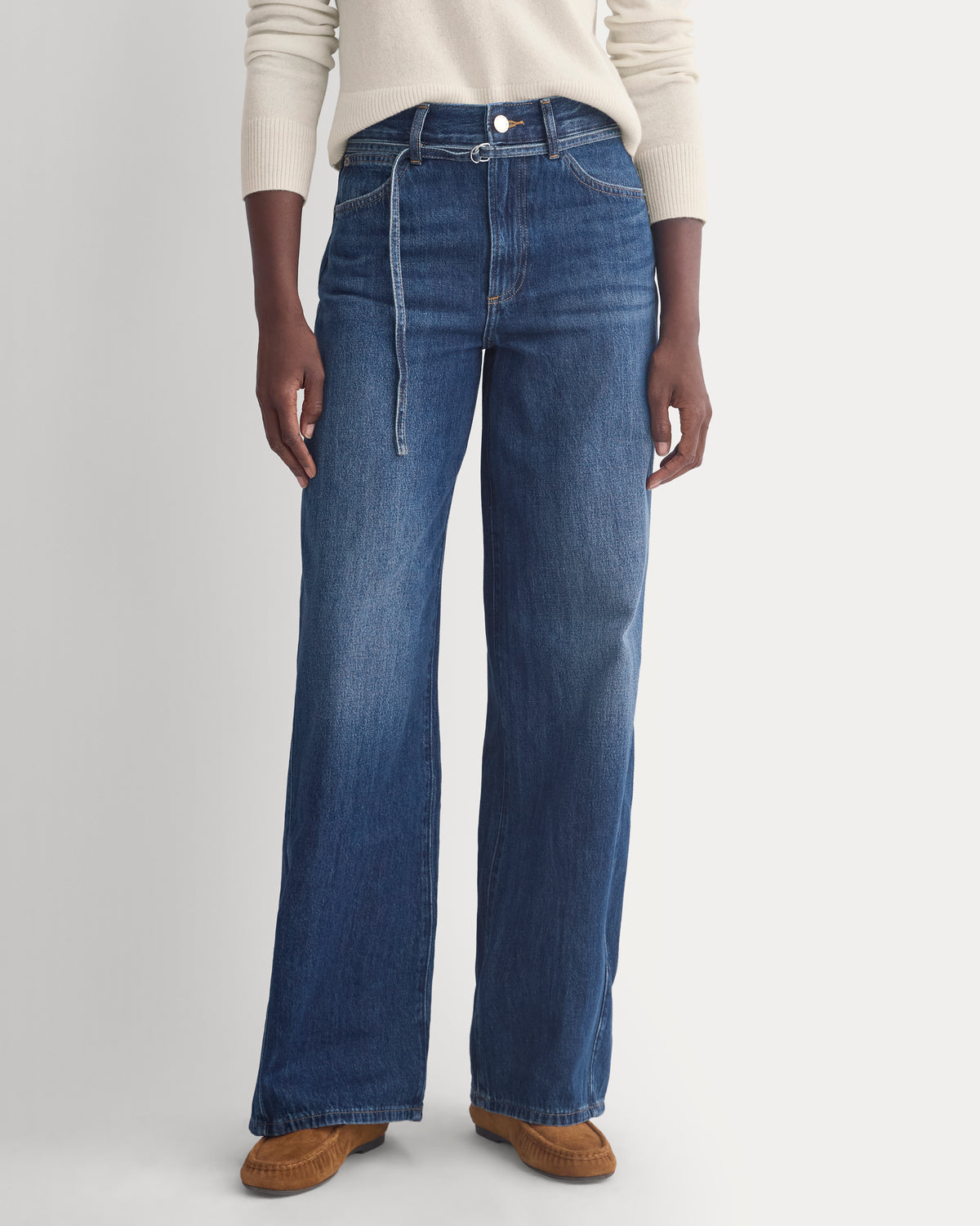 Lightweight Loose Wide-Leg Jean | Dark Indigo