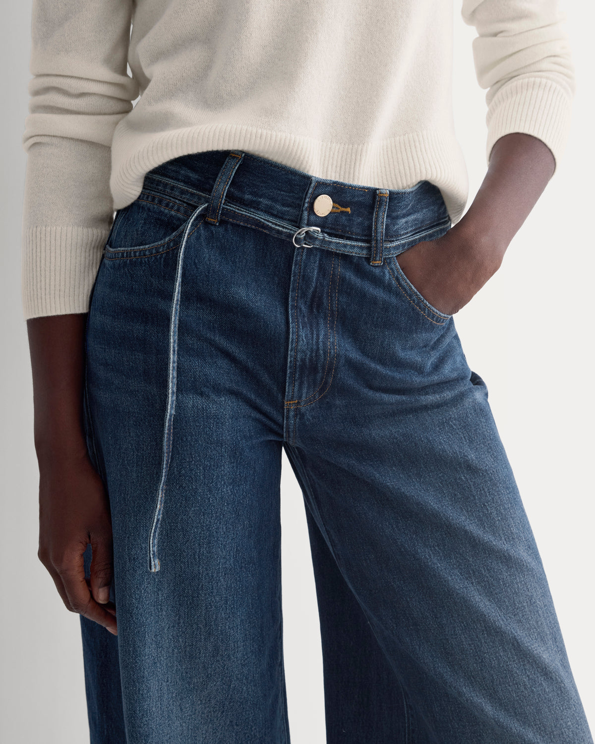 Lightweight Loose Wide-Leg Jean | Dark Indigo