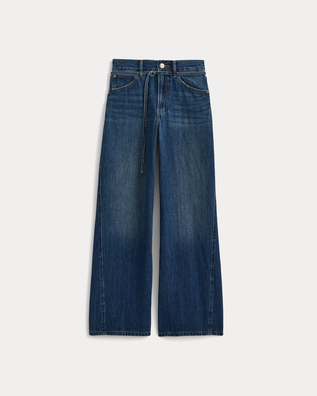 Lightweight Loose Wide-Leg Jean | Dark Indigo | Long