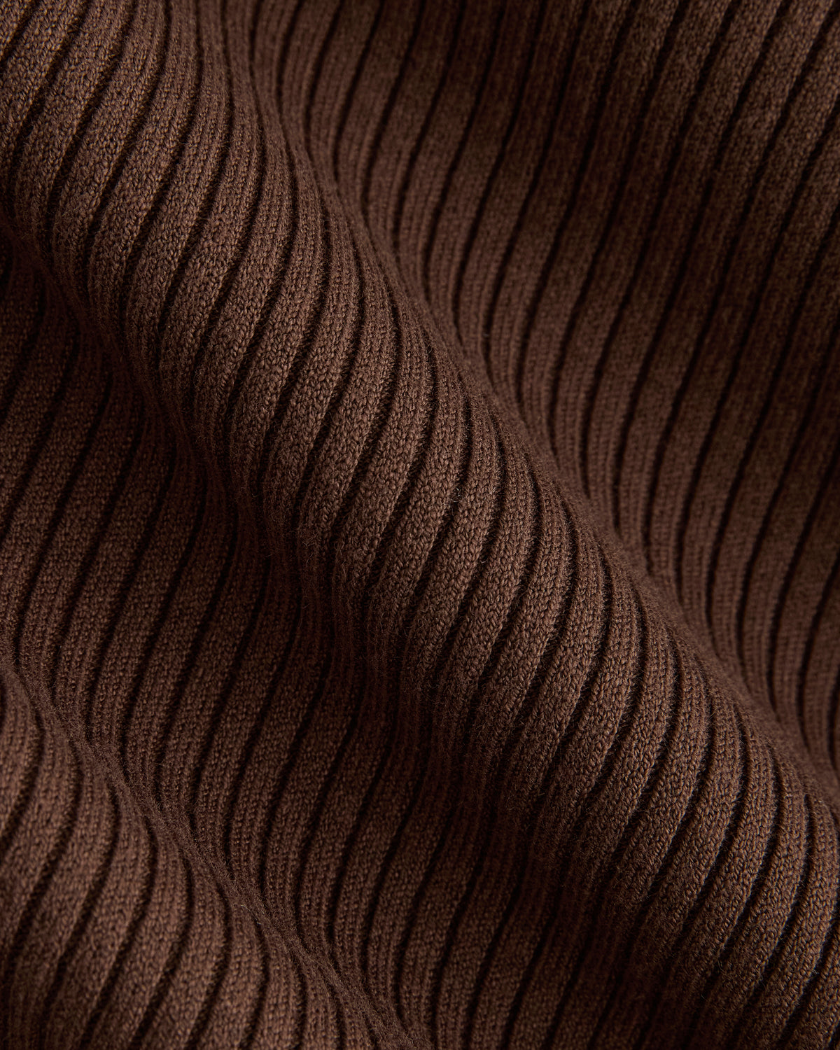 Fine-Knit Funnel-Neck Mini Dress | Cocoa