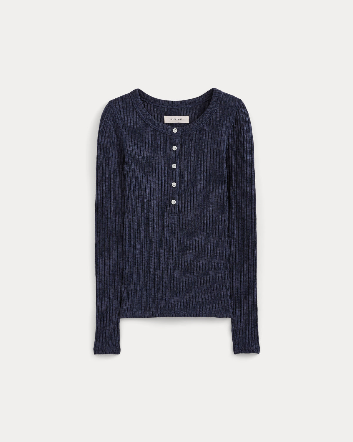 The Cozy Rib Henley |  Navy
