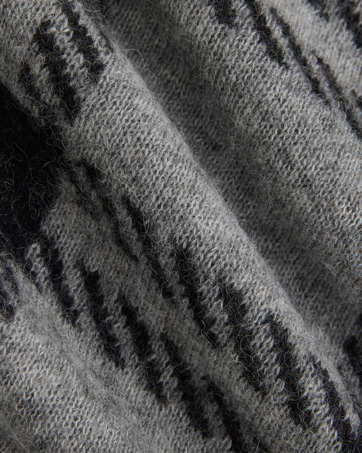 Wool Cashmere Tie-Front Scarf | Vintage Grey/Vintage Black