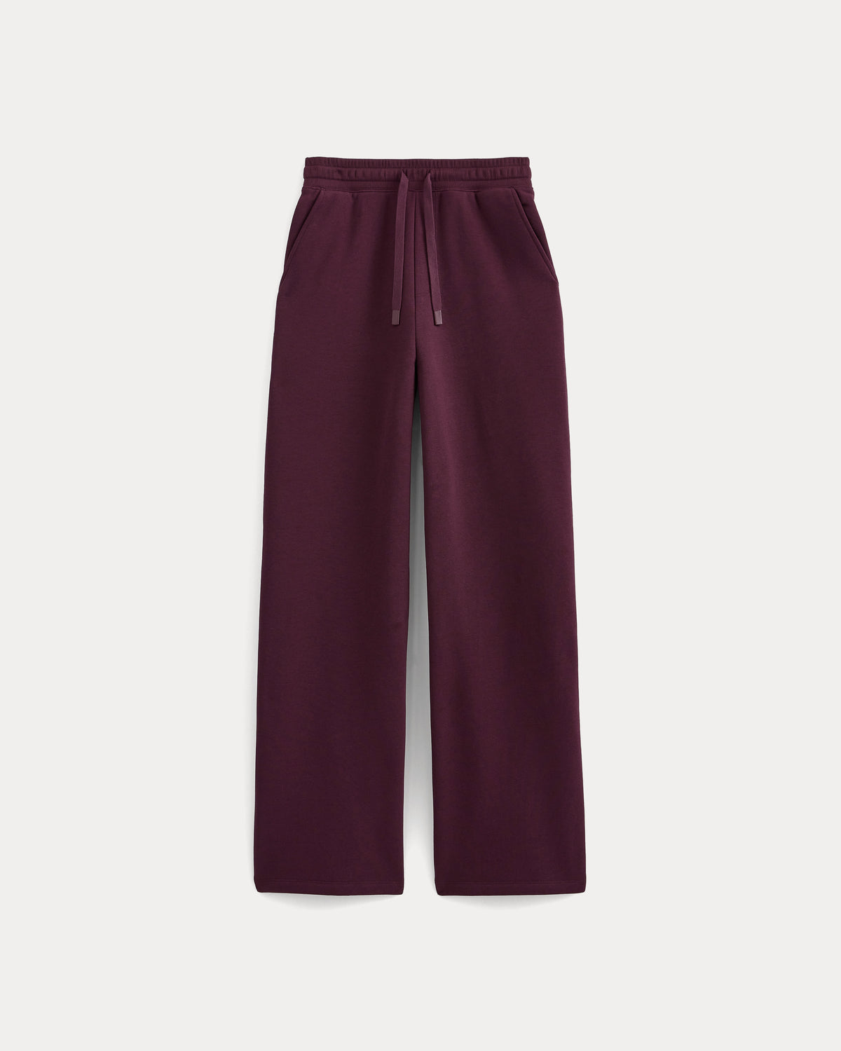 Luxe Fleece Wide-Leg Sweatpant | Deep Plum