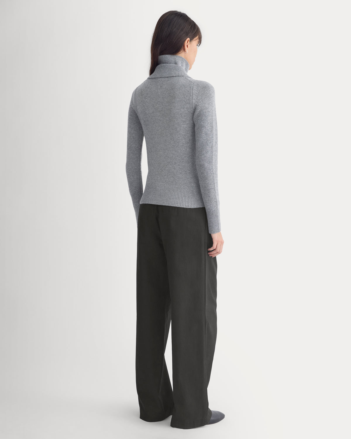 Double-Collar Jacket in Luxe Merino | Heathered Mid-Grey