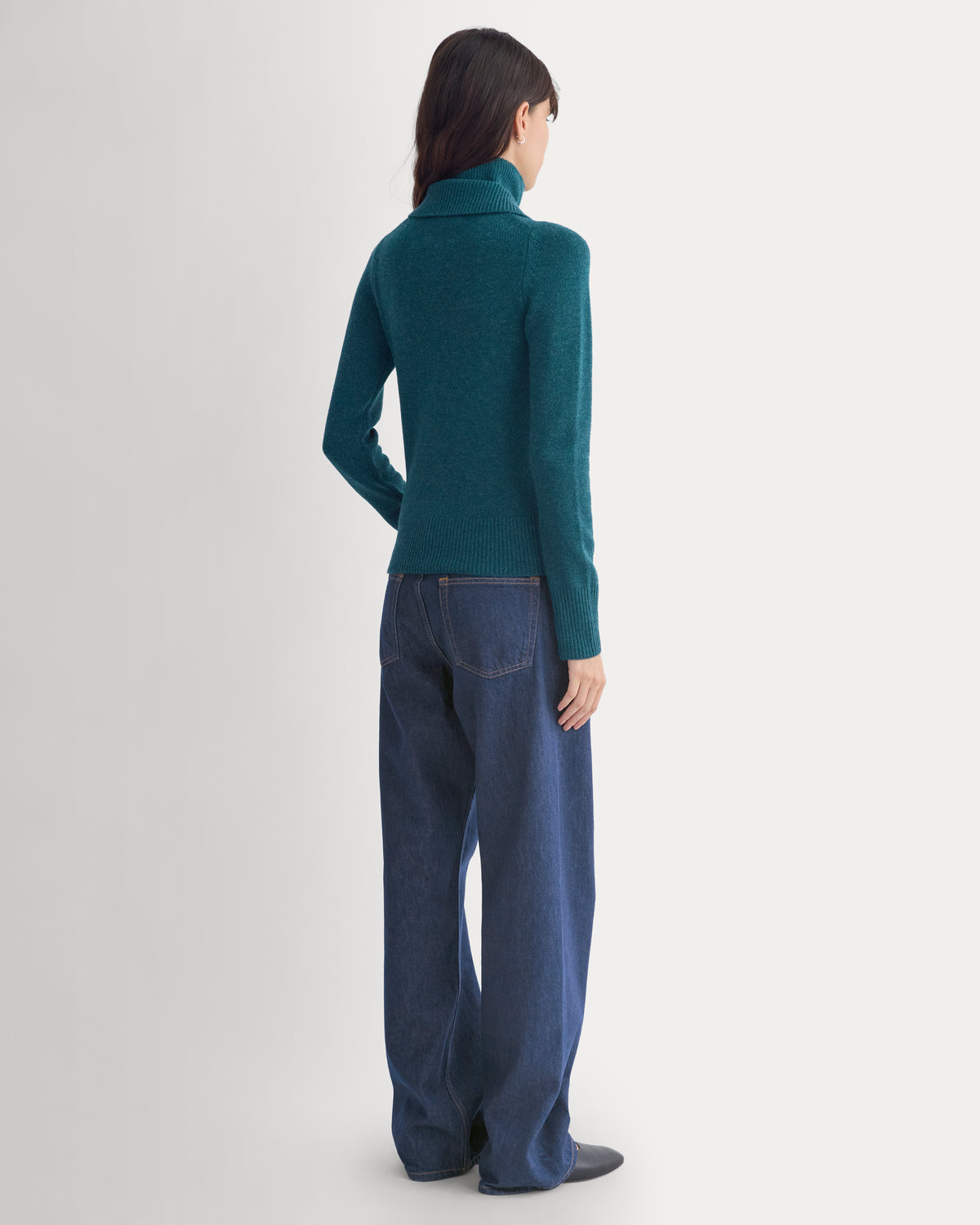 Double-Collar Jacket in Luxe Merino | Heathered Pine