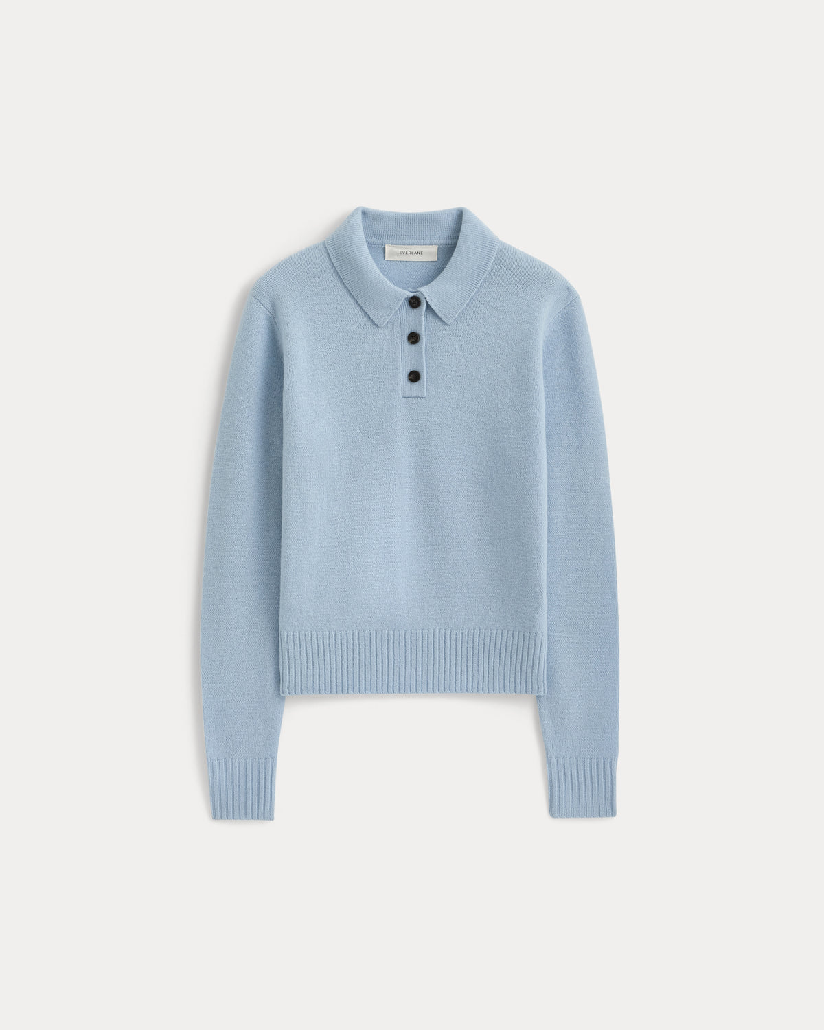 Shrunken Polo in Luxe Merino | Cashmere Blue