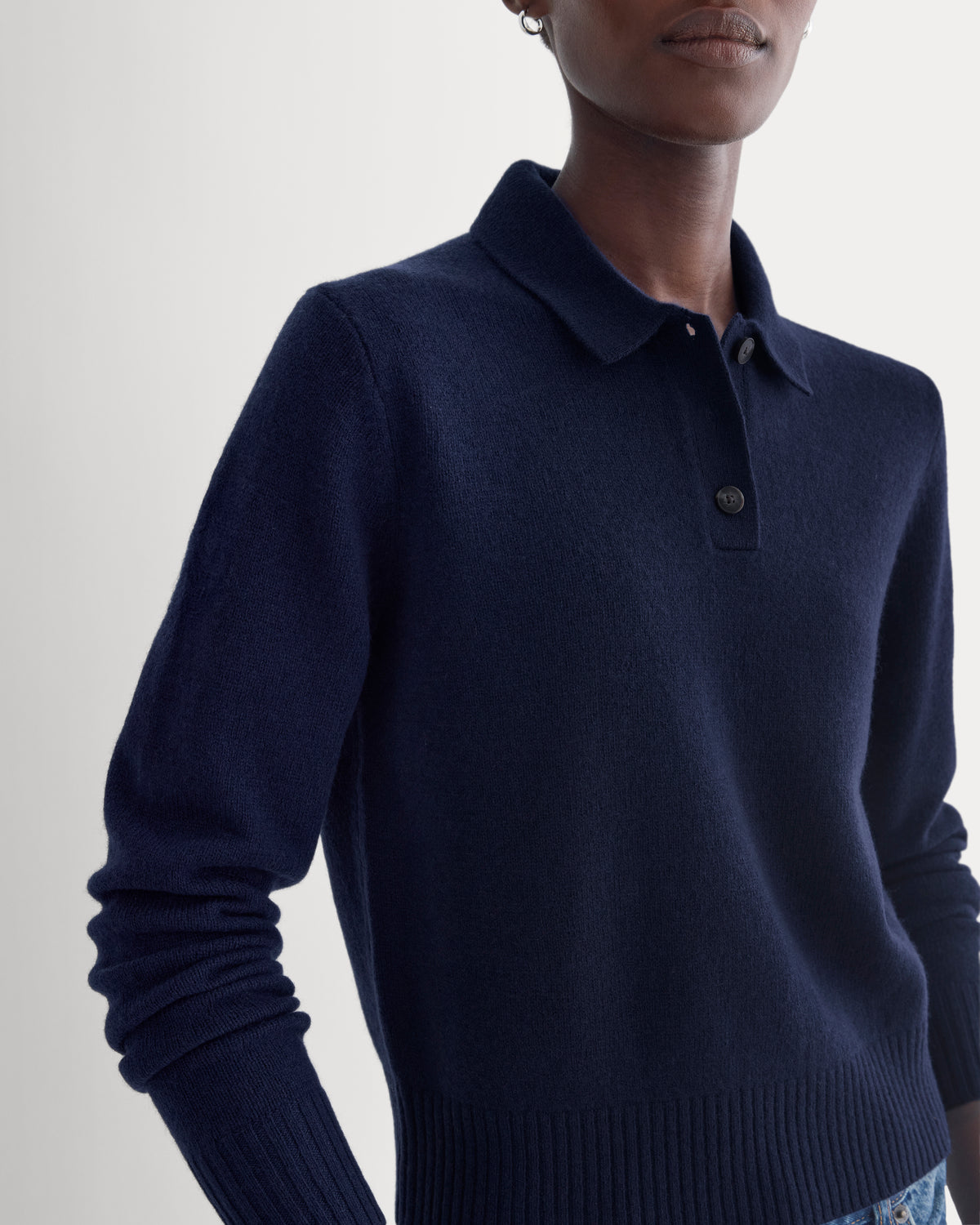 Shrunken Polo in Luxe Merino | Navy