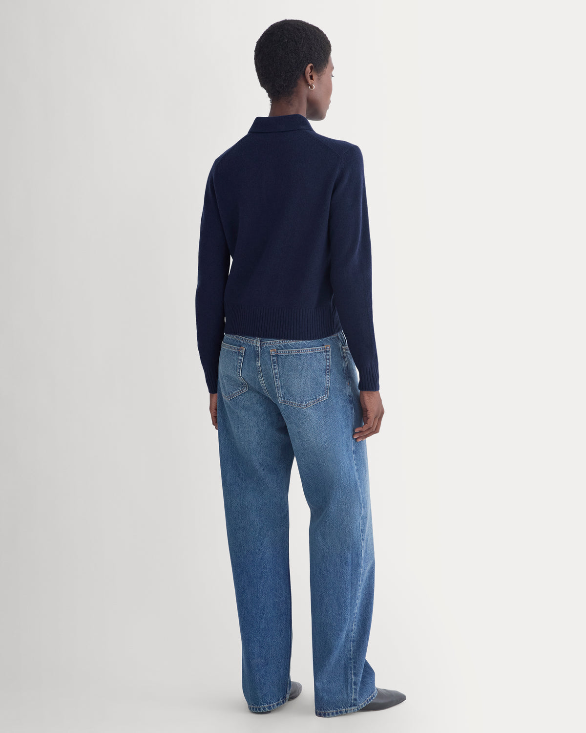 Shrunken Polo in Luxe Merino | Navy