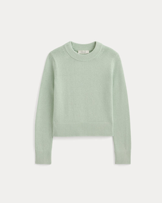 Shrunken Crew Sweater in Everyday Cotton | Lily Green