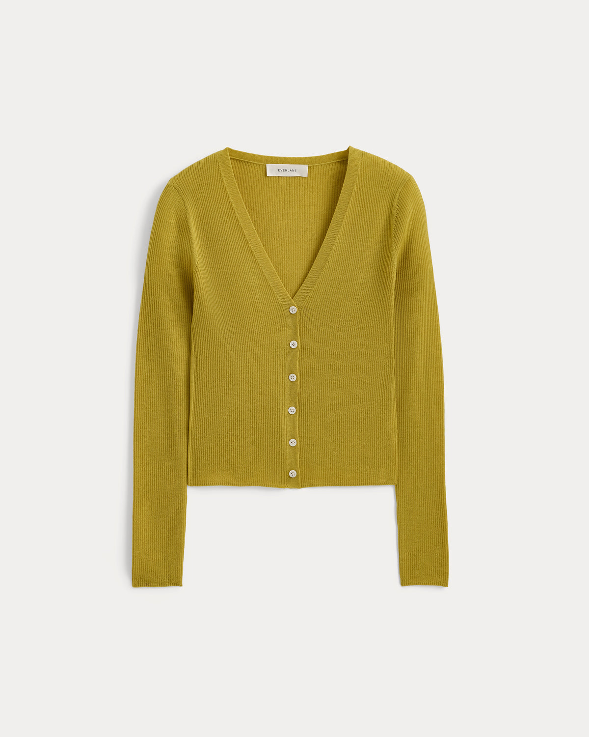 The Cardigan in Ultrasoft Merino | Warm Olive