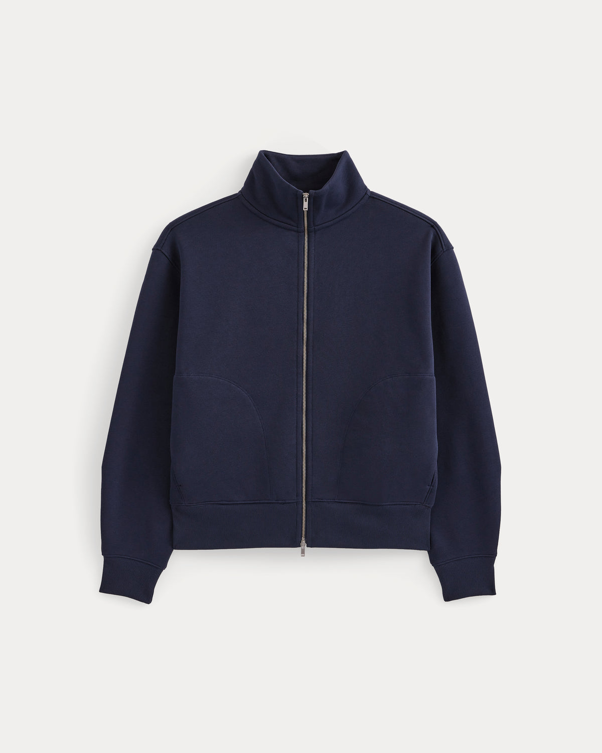Luxe Fleece Full-Zip Turtleneck |  Navy