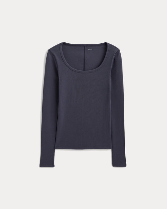 Effortless Rib Classic Long Sleeve | Graystone