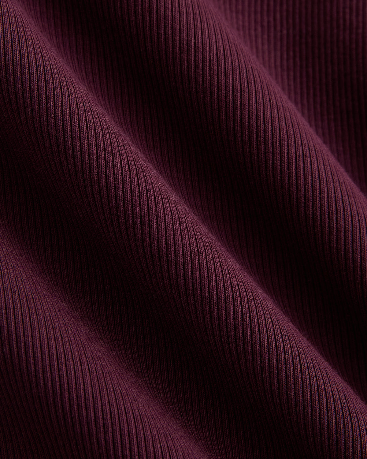 Effortless Rib Classic Long Sleeve | Deep Plum