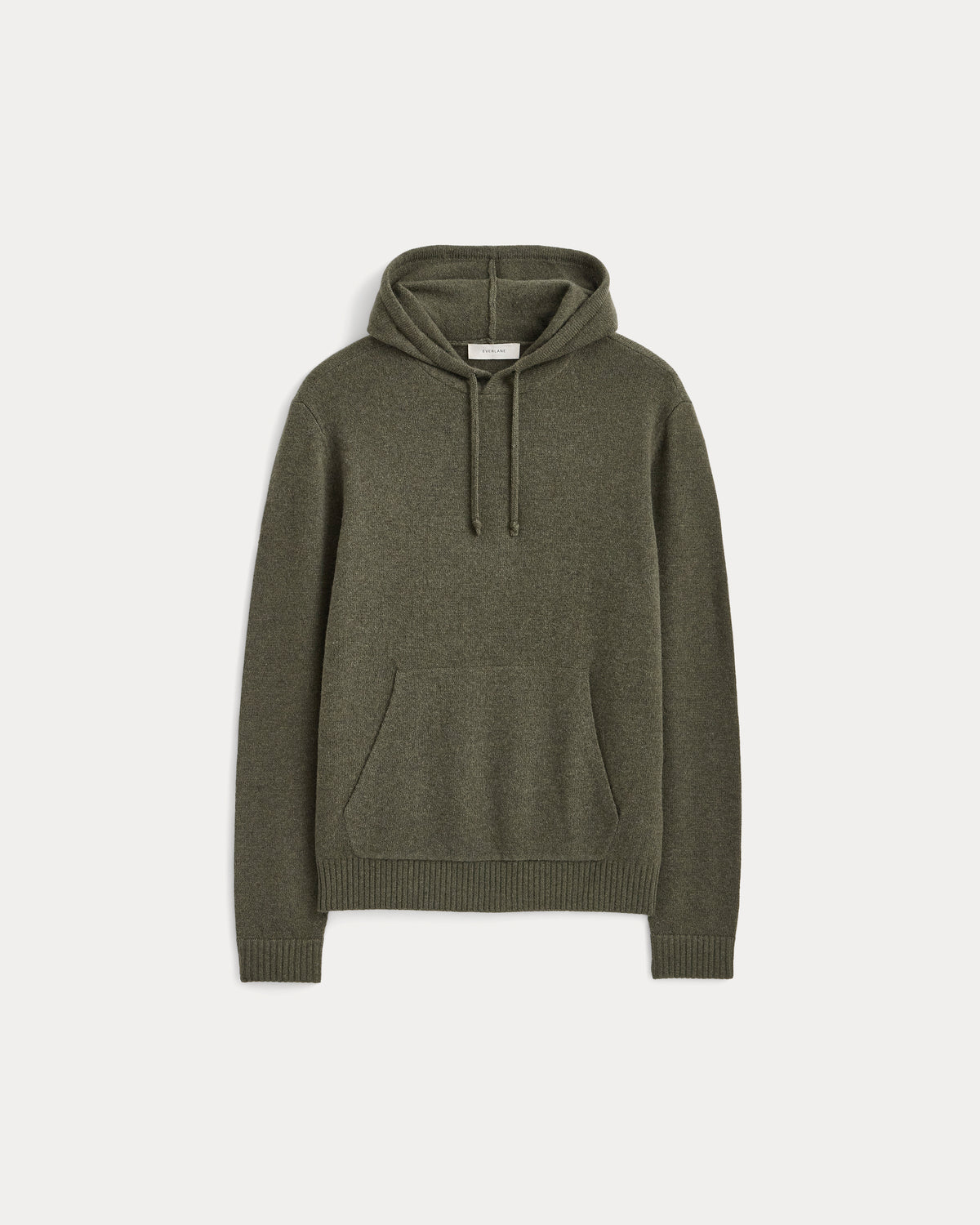 The Felted Merino Hoodie | Heathered Olive